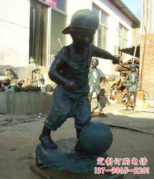 辽阳小孩玩耍青铜人物铜雕