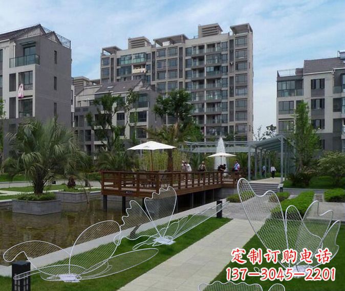 辽阳小区不锈钢镂空蝴蝶雕塑