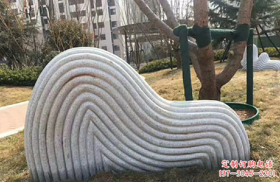 辽阳小区大理石纹理假山雕塑