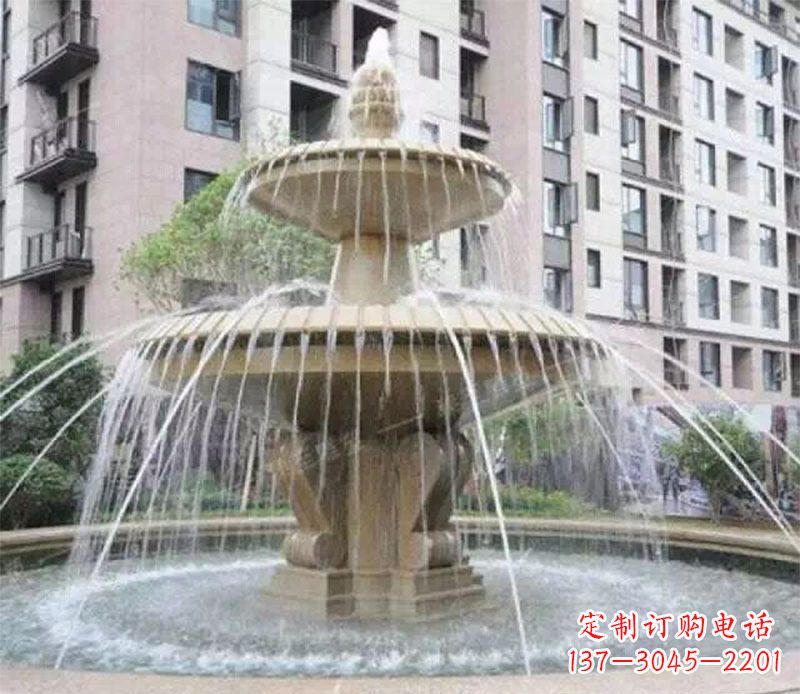 辽阳小区大型喷泉景观石雕