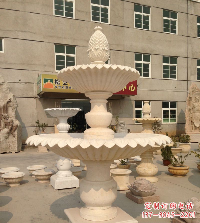 辽阳小区景观菠萝式喷泉石雕