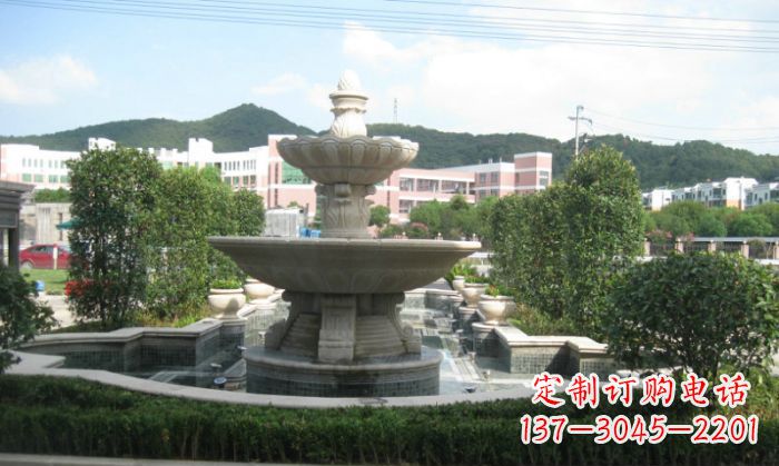 辽阳小区景观大理石喷泉石雕 (2)