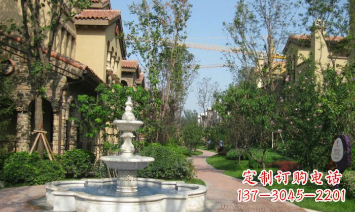 辽阳小区景观大理石喷泉石雕 (5)