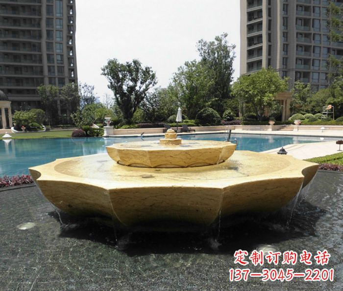 辽阳小区景观大理石喷泉石雕 (6)