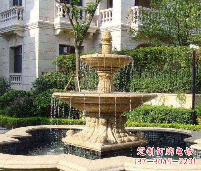 辽阳小区景观大型喷泉石雕 (2)