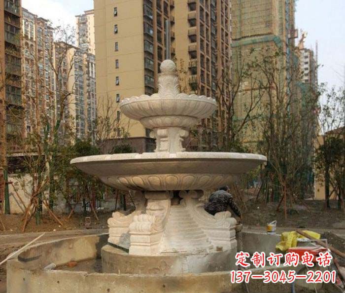 辽阳小区景观大型喷泉石雕 (3)