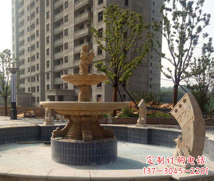 辽阳小区景观大型喷泉石雕