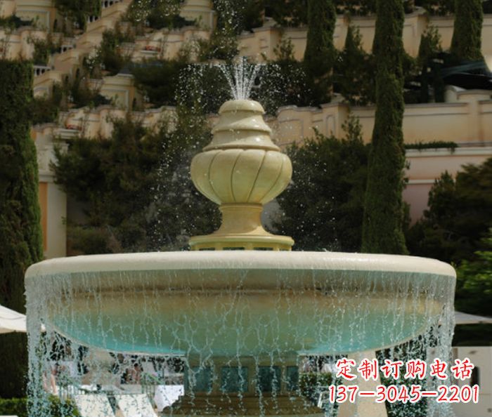 辽阳小区景观多层喷泉石雕_2