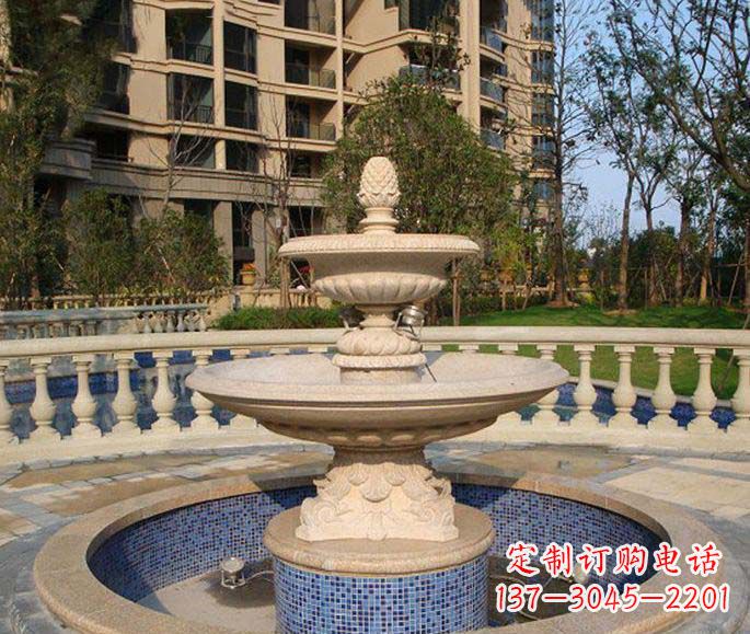 辽阳小区景观多层喷泉石雕
