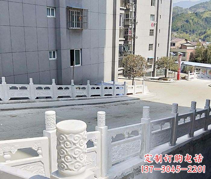 辽阳小区景观汉白玉石雕栏板