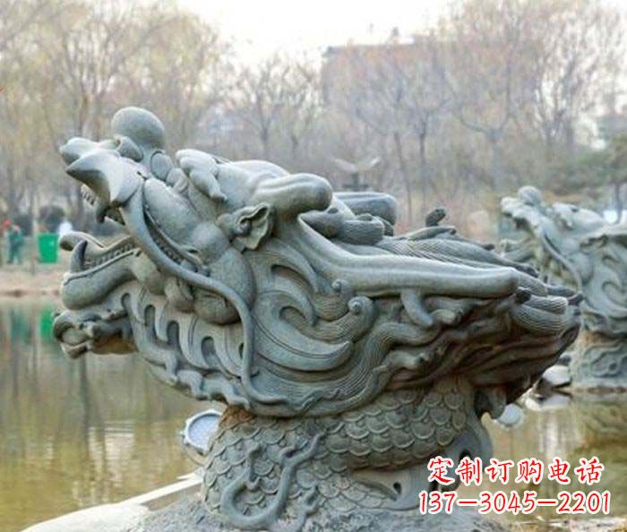 辽阳小区景观龙头喷泉石雕