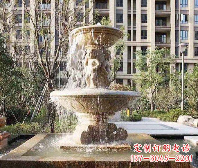 辽阳小区景观欧式喷泉石雕 (3)
