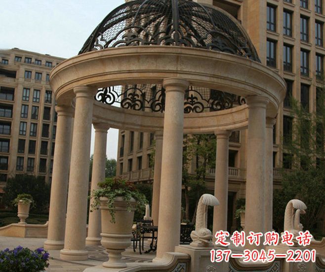 辽阳小区景观欧式石雕凉亭