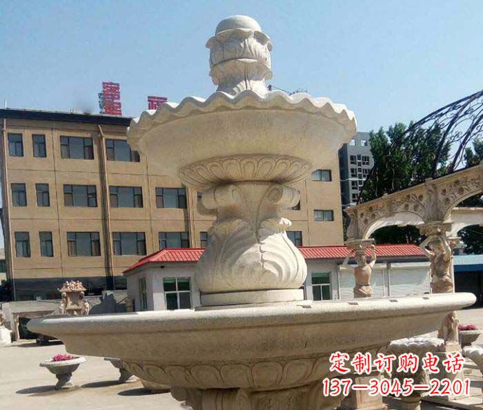 辽阳小区景观砂岩大型喷泉石雕