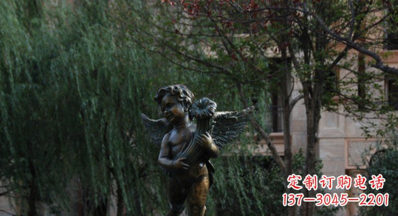 辽阳小区欧式小男孩人物铜雕