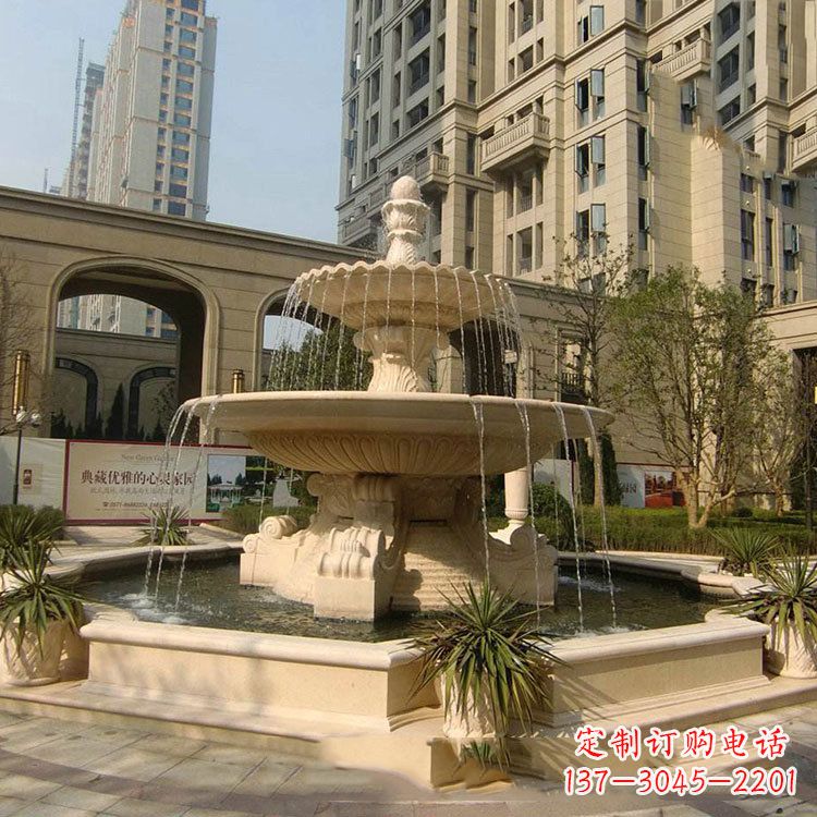 辽阳小区庭院石雕欧式喷泉