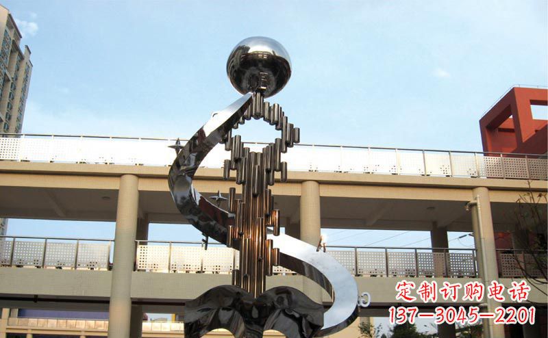 辽阳校园不锈钢抽象钥匙和书籍雕塑