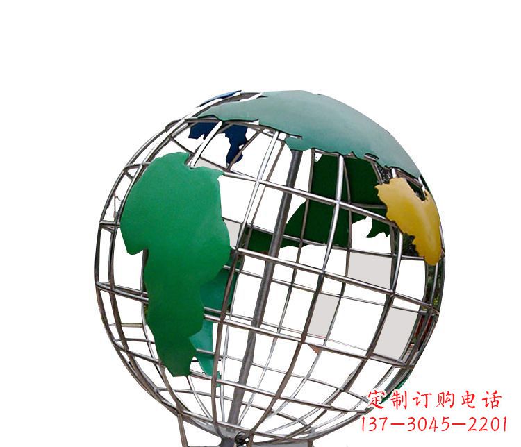 辽阳校园不锈钢地球仪摆件雕塑