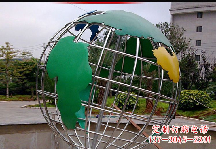 辽阳校园不锈钢地球仪造型雕塑