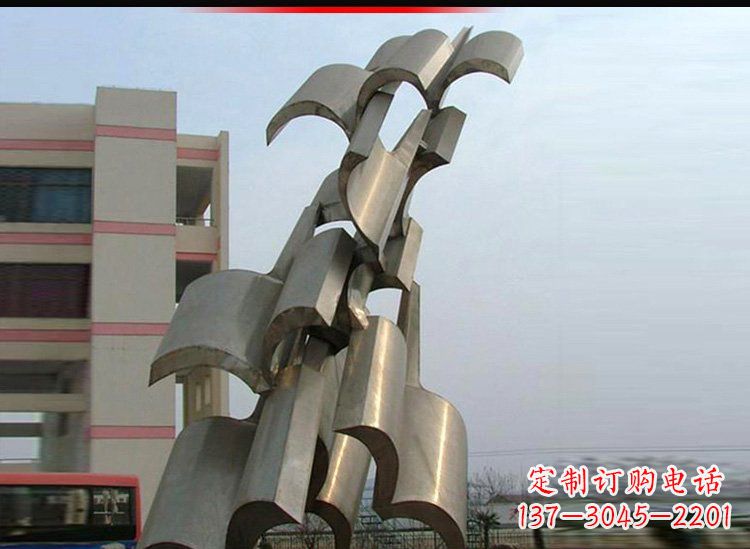辽阳校园不锈钢书本景观雕塑