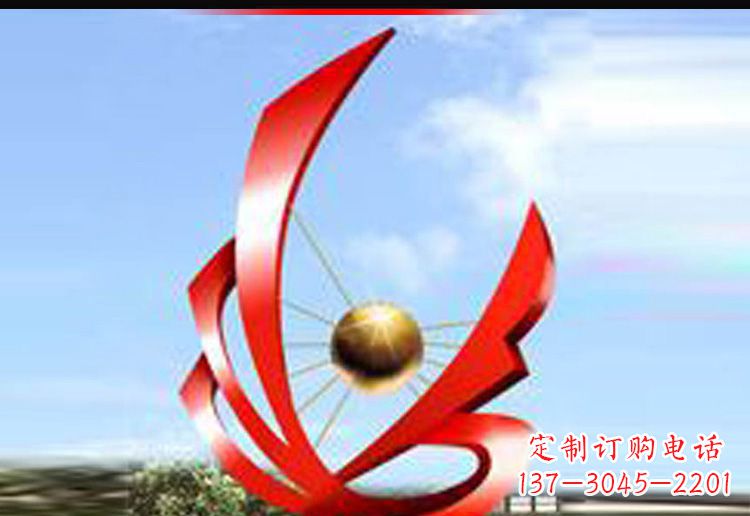 辽阳校园不锈钢网球景观雕塑