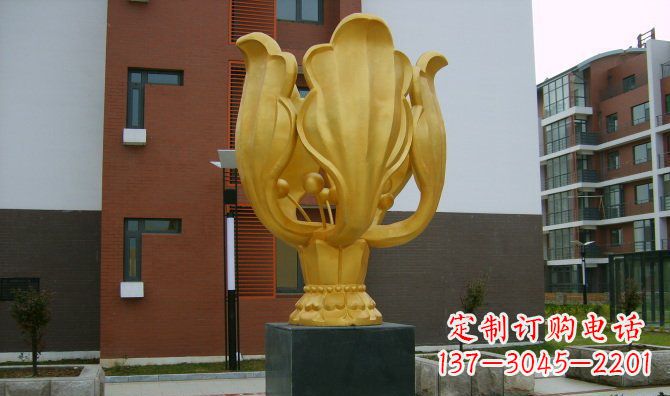 辽阳校园不锈钢紫荆花雕塑