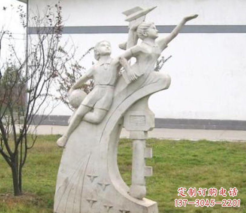 辽阳校园飞天学生石雕