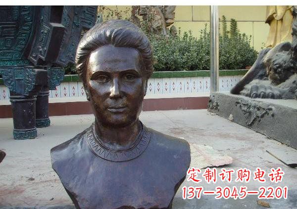 辽阳校园居里夫头像铜雕