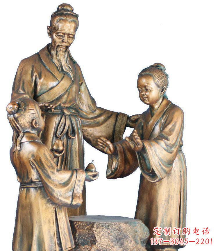 辽阳校园孔融让梨景观铜雕