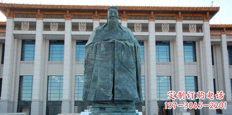 辽阳校园孔子景观铜雕