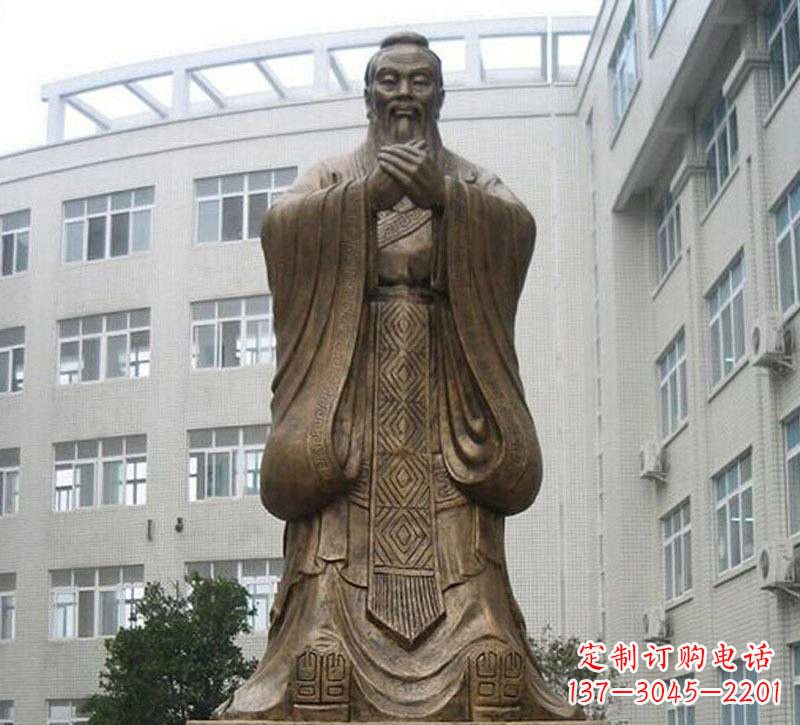 辽阳校园孔子铜雕222