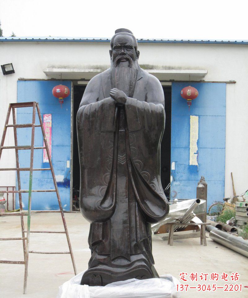 辽阳校园老子古代名人铜雕