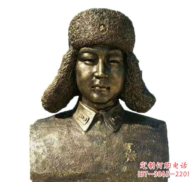 辽阳校园雷锋头像铜雕