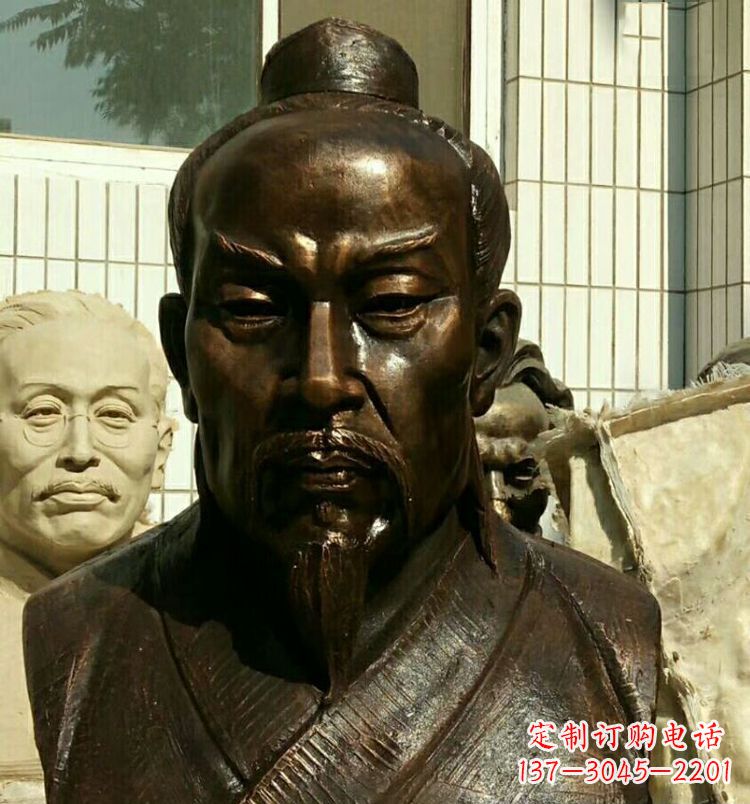 辽阳校园孟子胸像铜雕