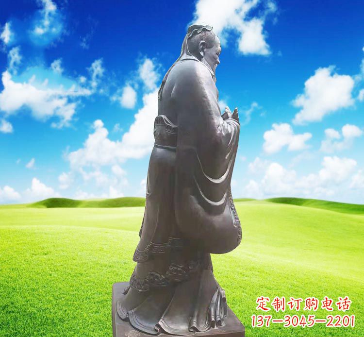 辽阳校园名人孔子行教像铜雕