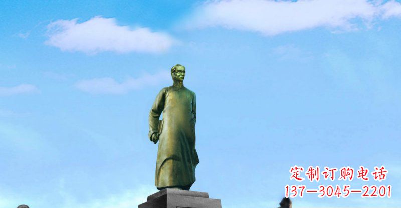 辽阳校园朱自清近代名人铜雕