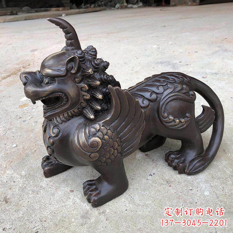 辽阳獬豸纯铜铸造雕塑
