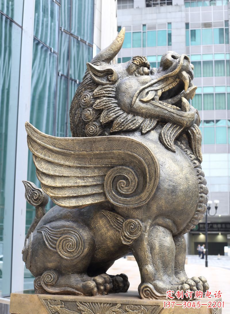 辽阳獬豸古代神兽铜雕