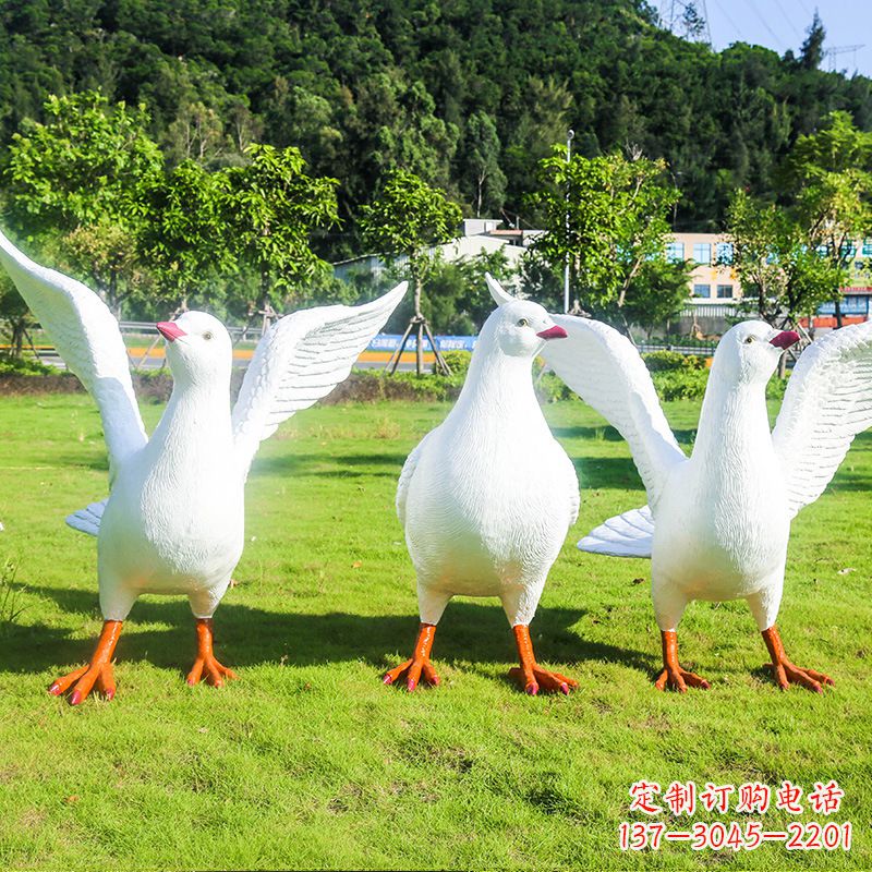 辽阳信阳师院和平鸽雕塑