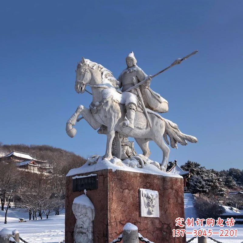 辽阳薛仁贵骑马雕像-中国历史名人唐朝名将景区景观雕塑