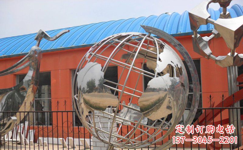 辽阳学校不锈钢地球仪雕塑
