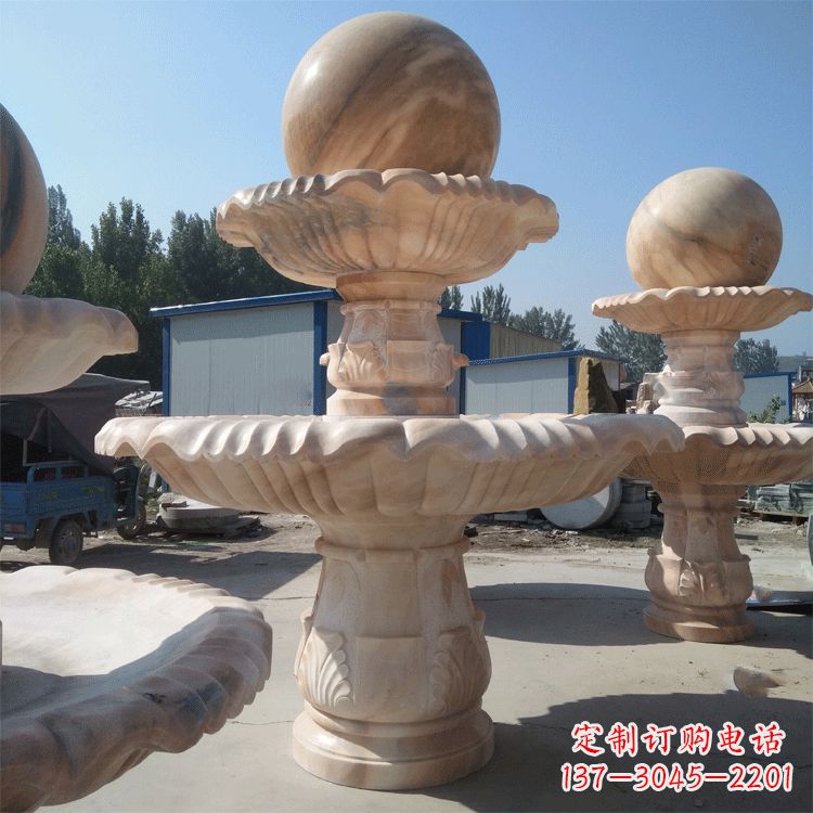 辽阳一米的喷泉石雕