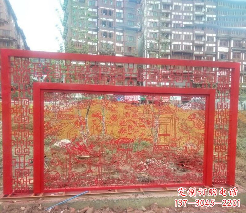 辽阳迎春福字剪纸雕塑