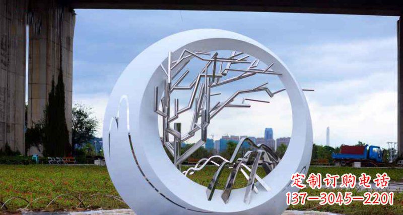 辽阳园林不锈钢抽象树枝雕塑
