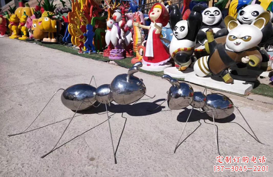 辽阳园林不锈钢仿真蚂蚁雕塑