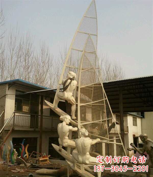 辽阳园林不锈钢帆船景观雕塑