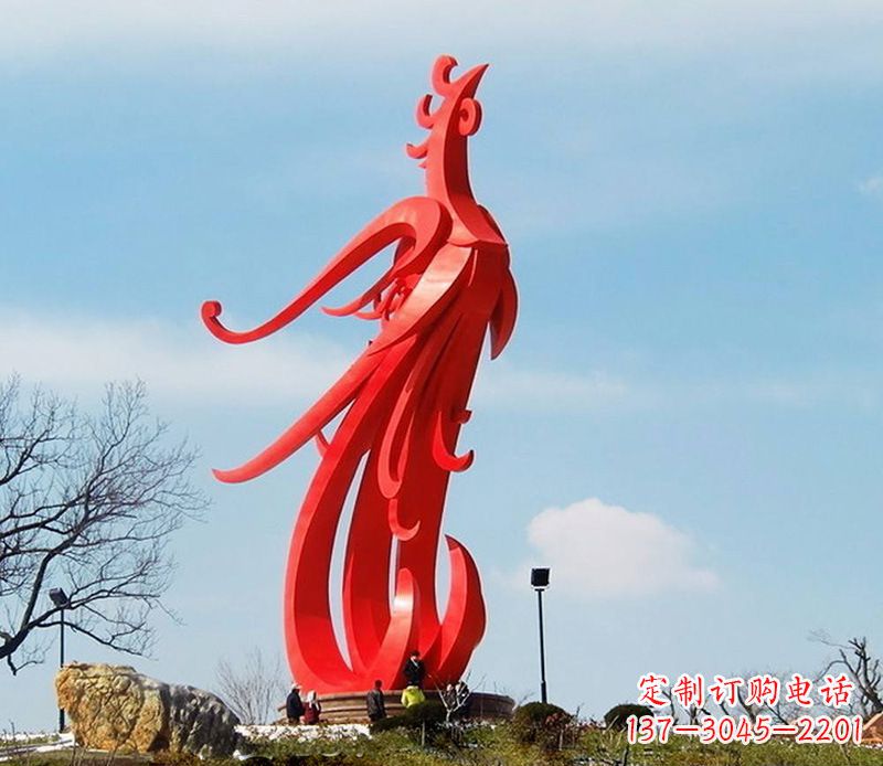 辽阳园林不锈钢凤凰雕塑
