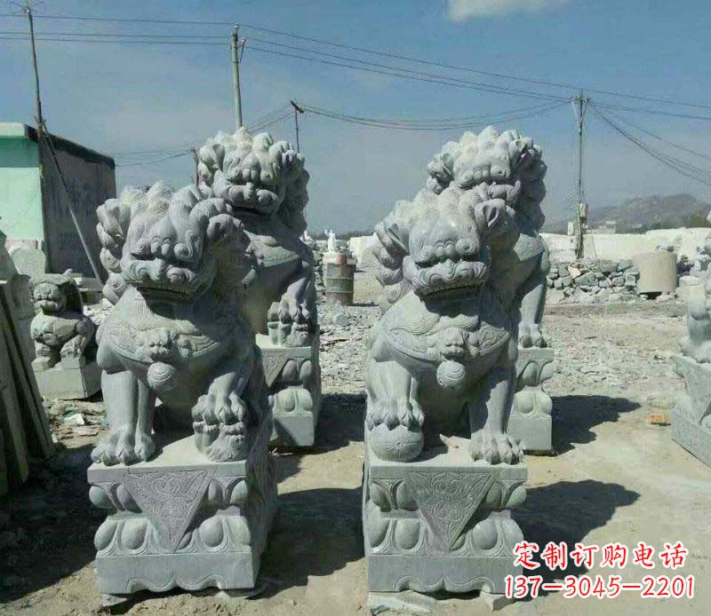 辽阳园林仿古狮子景观石雕