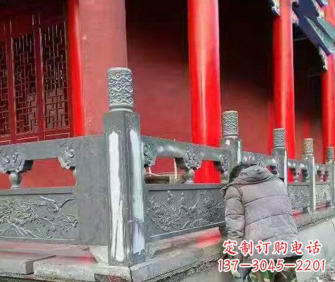 辽阳园林仿古石栏板景观石雕 (9)