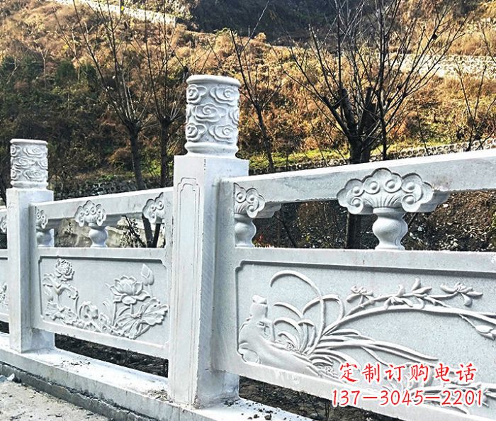 辽阳园林景观大理石栏板石雕 (7)